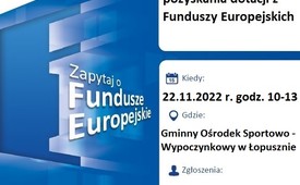 Bezpłatne konsultacje na temat możliwości pozyskania dotacji z Funduszy Europejskich