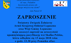 zdjecie na stronie o tytule: Uroczystość patriotyczna w Skałce Polskiej 13.05.2018 r.