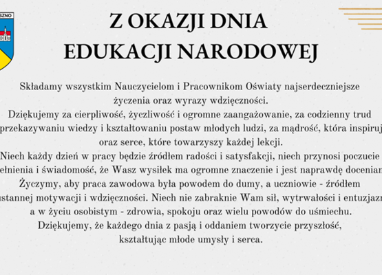 Zdjęcie do aktualności Dzień Edukacji Narodowej