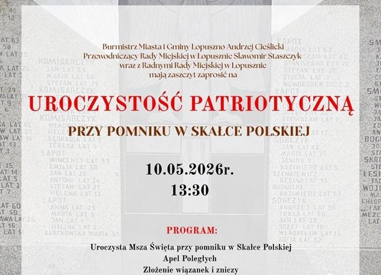 Uroczystość patriotyczna przy pomniku w Skałce Polskiej