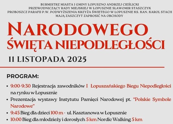 Zdjęcie do aktualności Obchody Narodowego Święta Niepodległości w Łopusznie