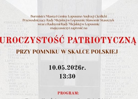 Uroczystość patriotyczna w Skałce Polskiej