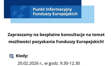Bezpłatne konsultacje na temat możliwości pozyskania Funduszy Europejskich