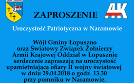 Oroczystość patriotyczna w Naramowie 29.04.2018 r.