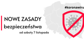 Nowe zasady bezpieczeństwa związane z wirusem COVID – 19 obowiązujące na terytorium RP od 07.11.2020