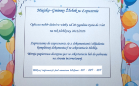 Nabór dzieci w Miejsko – Gminnym Żłobku w Łopusznie