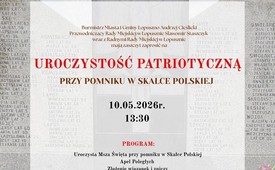 Uroczystość patriotyczna przy pomniku w Skałce Polskiej