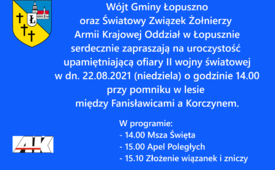 Uroczystość Patriotyczna w Fanisławicach 22.08.2021 r.
