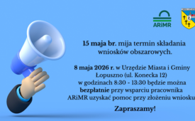Dyżur pracownika ARiMR w Łopusznie - 08.05.2026 r.
