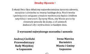 zdjecie na stronie o tytule: Dzień Ojca 2023
