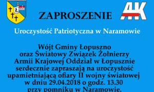 zdjecie na stronie o tytule: Oroczystość patriotyczna w Naramowie 29.04.2018 r.