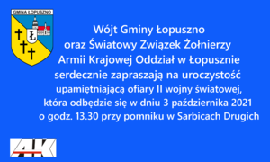 zdjecie na stronie o tytule: Uroczystość Patriotyczna w Sarbicach Drugich - 3 października 2021