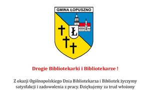 zdjecie na stronie o tytule: Życzenia z okazji dnia bibliotekarza i bibliotek