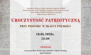 zdjecie na stronie o tytule: Uroczystość patriotyczna przy pomniku w Skałce Polskiej