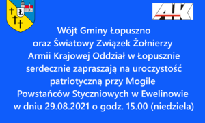 zdjecie na stronie o tytule: Uroczystość patriotyczna w Ewelinowie - 29.08.2021