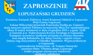 zdjecie na stronie o tytule: Zaproszenie na uroczystość patriotyczną Łopuszański Grudzień - 14.12.2019