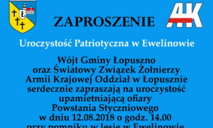 zdjecie na stronie o tytule: Uroczystość Patriotyczna w Ewelinowie - 12.08.2018