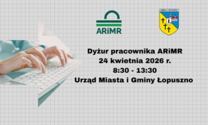 zdjecie na stronie o tytule: Dyżur pracownika ARiMR w Łopusznie