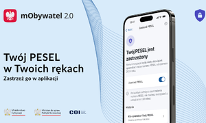 zdjecie na stronie o tytule: Zastrzeż PESEL i chroń swoje dane w mObywatelu 2.0