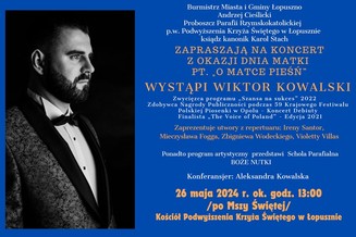 Zdjęcie do wydarzenia Koncert z okazji Dnia Matki pt. "O MATCE PIEŚŃ"